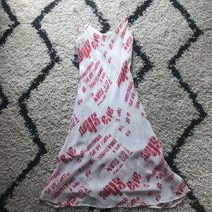SOLD Vintage graffiti slip dress